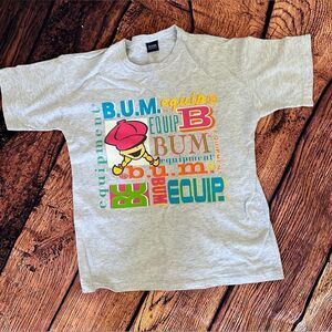 BUM Equipment Vintage 90s T Shirt Youth Gray Short Sleeve T-shirt‎